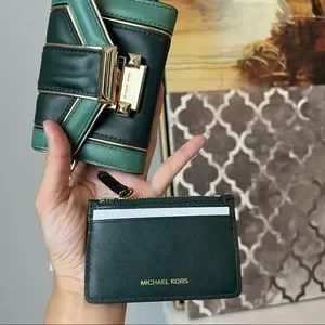 Whitney small quilted leather chain wallet hot sale